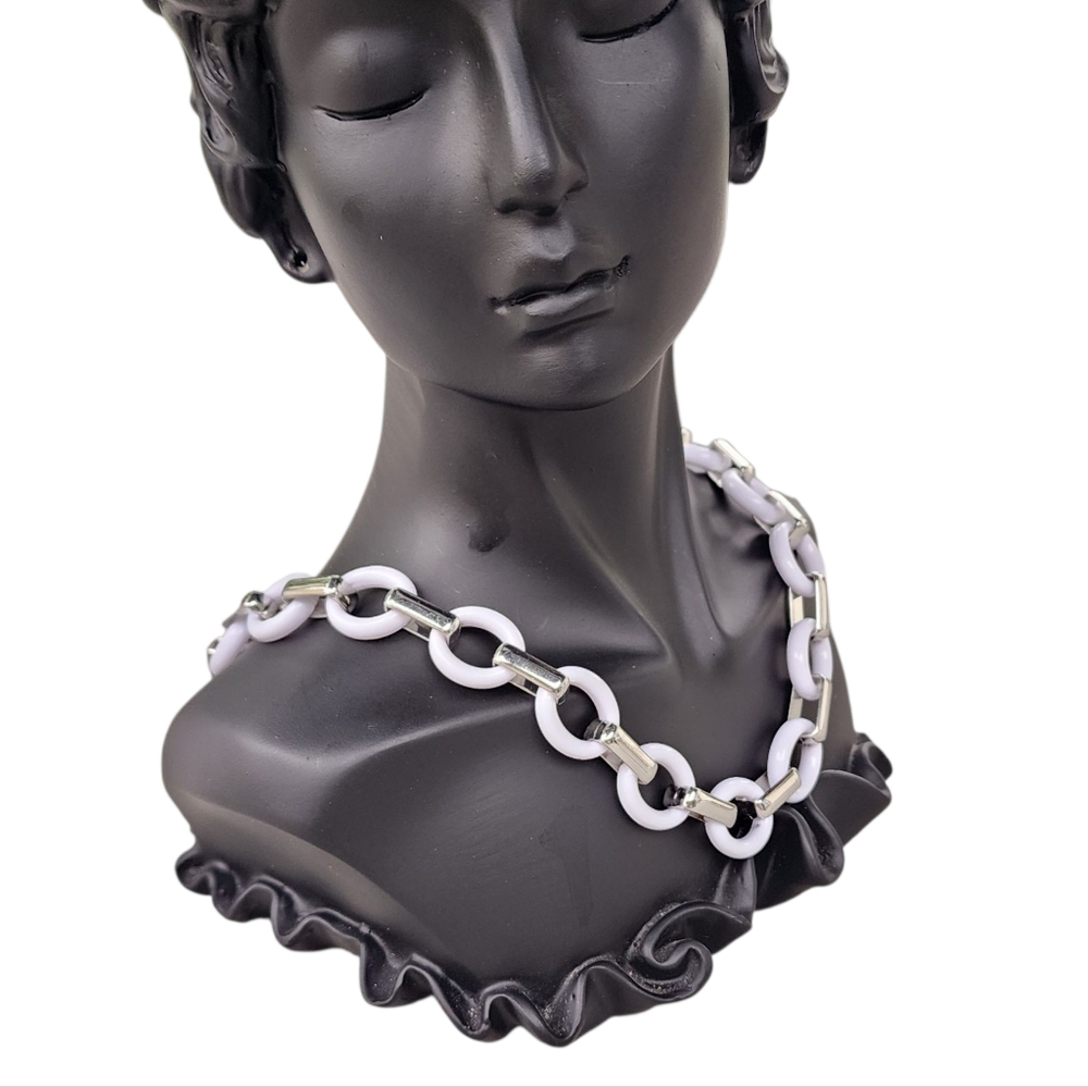 Lia Sophia Contrast Chain Link Statement Necklace - Picture 2 of 8